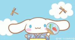 Cinnamoroll Flying Dragonflies Hello Kitty GIF