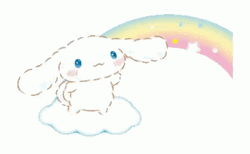 Cinnamoroll Rainbow Animated Sketch GIF