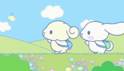 Cinnamoroll Running In Hills Sanrio GIF