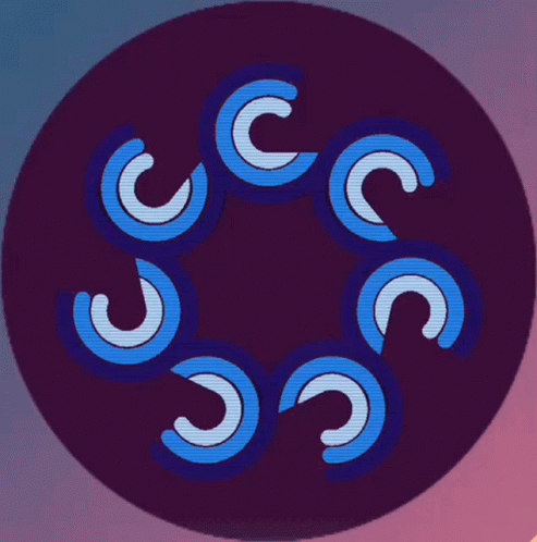 Circle Of Blue And Green Circles With Letter C GIF