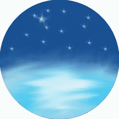 Circle With Blue Sky And White Stars GIF