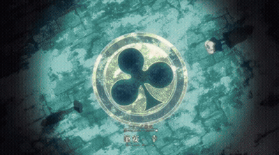 Circle With Clover Inside And Chinese Writing GIF