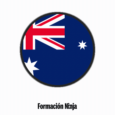 Circle With Flag And Formacion Ninja GIF