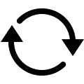 Circle With Opposite Arrows Sticker