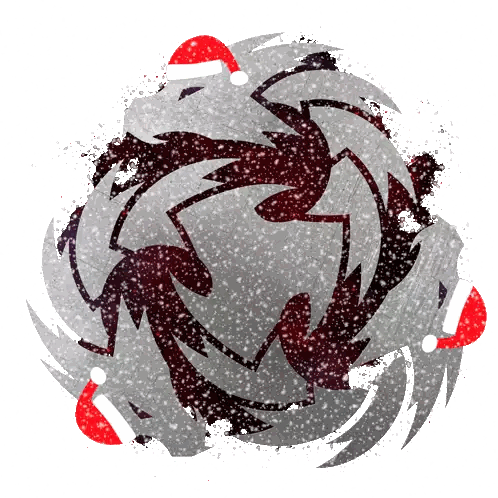 Circle With Santa Hat Sticker