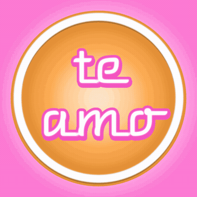 Circle With Te Amo Written On It GIF