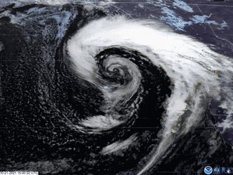 Circling Bomb Cyclone Moving North GIF
