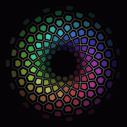 Circling Colorful Optical Illusion GIF
