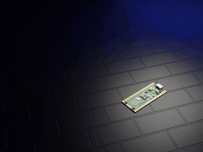 Circuit Board With Blue Light GIF