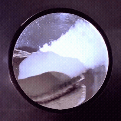Circular Object With Wave Reflection GIF
