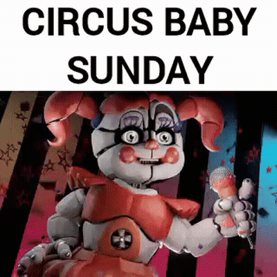 Circus Baby Holding Ice Cream Cone GIF