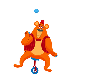 Circus Bear Right Foot Creep GIF