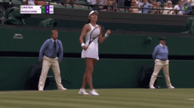 Cirstea Vs Raducanu Tennis Match GIF
