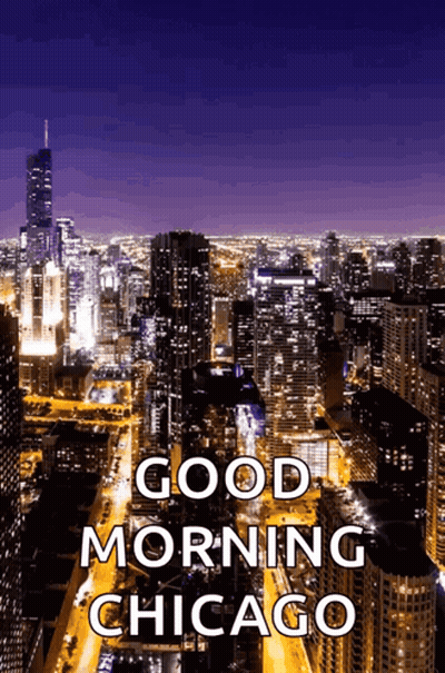 City At Night Good Morning Chicago GIF