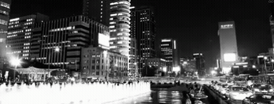City At Night With Infinity GIF