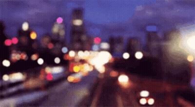 City At Night With Purple Sky GIF