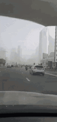 City Driving Dust Storm Event GIF