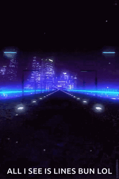 City Scene With Lines Bun Lol GIF