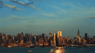 City Skyline With Empire State Building GIF