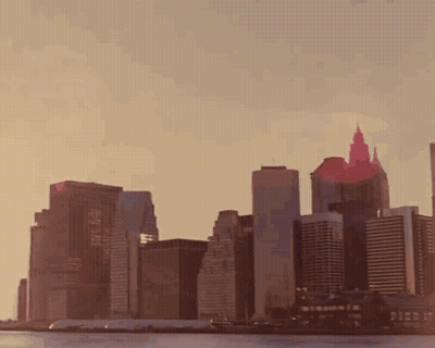 City Skyline With Pier 17 GIF