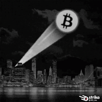 City Skyline With Strike Logo GIF