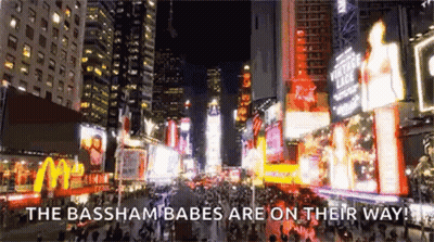 City Street Night Bassham Babes Sign GIF