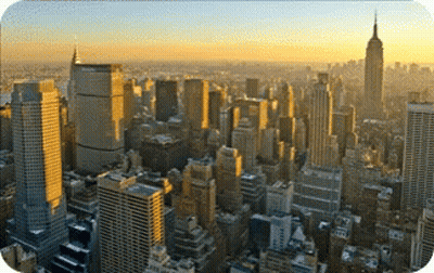 City Sunset With Empire State Building GIF