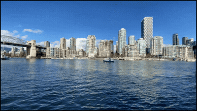 City View Across Water With Bridge GIF