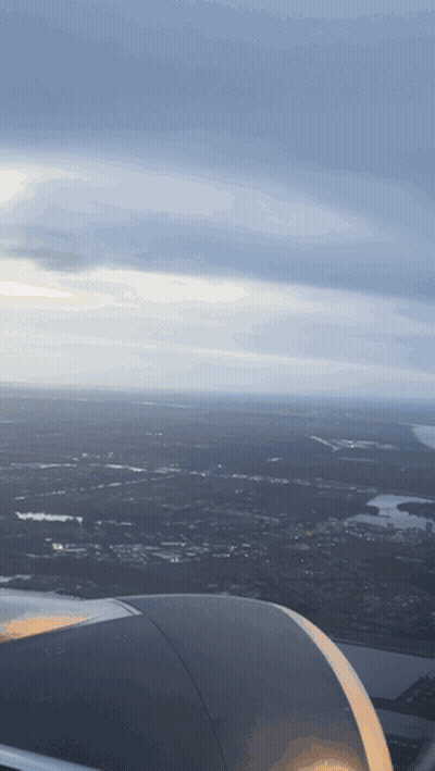 City View From Airplane Window GIF