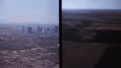 City View From Window With Blue Sky GIF