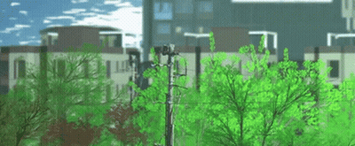 City With Trees And Buildings GIF