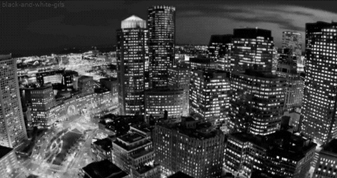 Cityscape Black And White Effect GIF