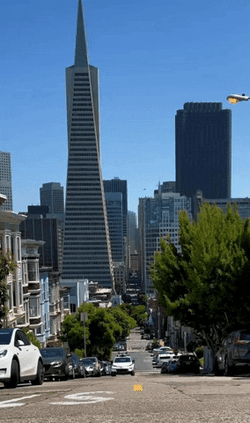 Cityscape Car Moving Forward GIF