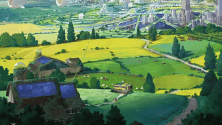 Cityscape Green Pasture GIF