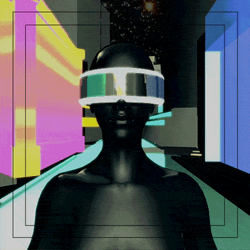 Cityscape Movement Three Dimension Sunglasses GIF