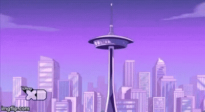 Cityscape With Disney XD Logo GIF