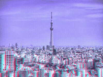 Cityscape With Tower GIF