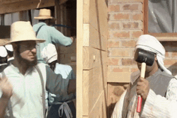Civil War Carpenters Smashing Hammers GIF