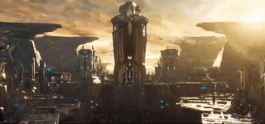 Civilization Beyond Earth Car Flying Toward Building GIF