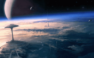 Civilization Beyond Earth Near Planet With Moon GIF