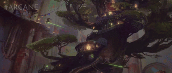 Civilization Beyond Earth With Flying People GIF