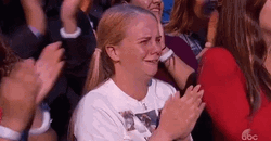 Clapping And Crying Happy Fan GIF