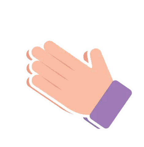 Clapping Hand With Purple Wristband Sticker