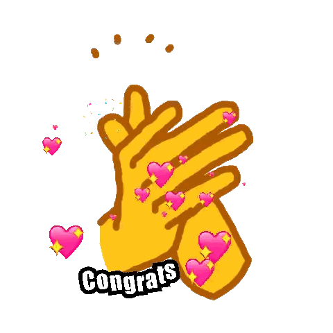 Clapping Hands With Congrats Sticker