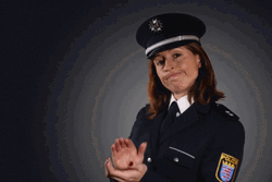 Clapping Police Woman GIF 