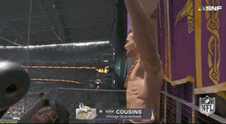 Clapping Shirtless Kirk Cousins  GIF