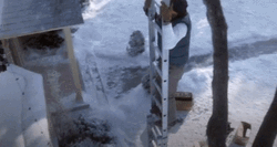 Clark Griswold Hilarious Ladder Fail GIF
