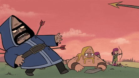 Clash A Rama Battle Arrow Hit GIF