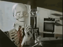 Classic 80S Skeleton Commercial Vhs Tape GIF