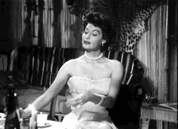Classic Ava Gardner Drinking Wine GIF
